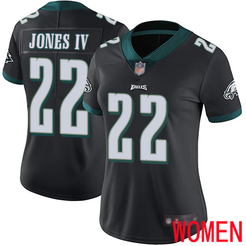 Women Philadelphia Eagles #22 Sidney Jones Black Alternate Vapor Untouchable NFL Jersey Limited Player